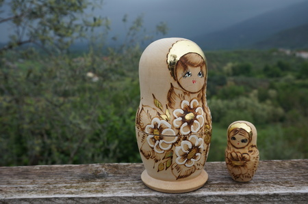 Russian matryoshka dollsの写真素材