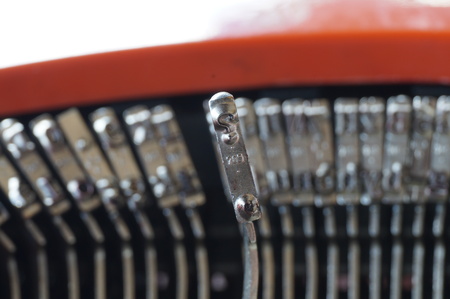 Typewriter closeup - Question mark typebarの写真素材