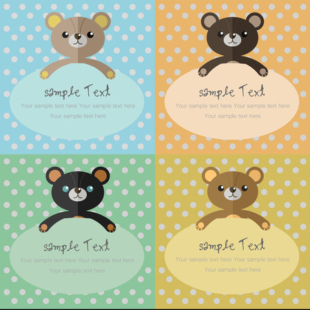 Bear card, Bear Backgroundのイラスト素材