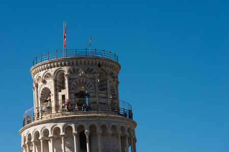 PISA, ITALY - OCTOBER 24: Tourists visit Cathedral of Pisa on Piazza dei Miracoli in Pisa, Italy on OCTOBER 24, 2015. It is one of the main centers for medieval art and Unesco World Heritage symbolのeditorial素材