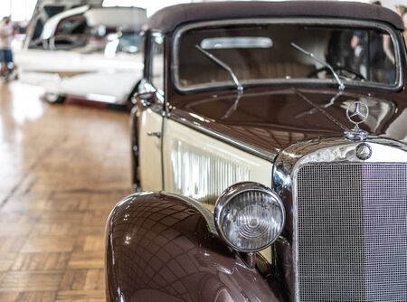 Prague, Czech republic - 16/5/2019 Old Mercedes Benz at auto showのeditorial素材