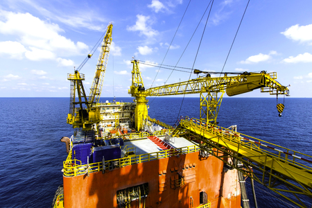 Heavy crane on  Oil and Gas Rig in offshoreのeditorial素材