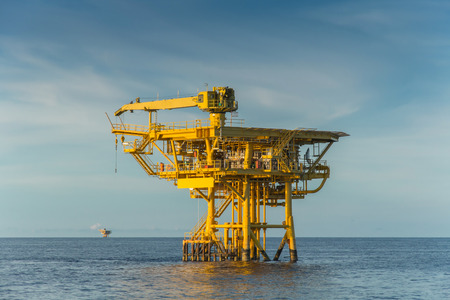 Offshore Wellhead Platform in Gulf of THAILANDのeditorial素材