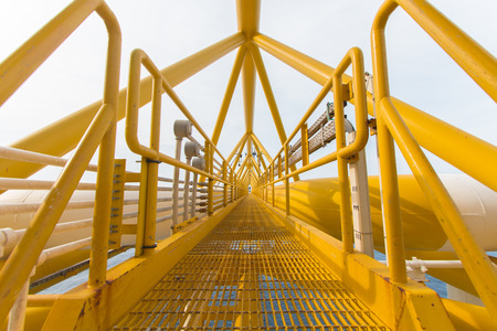 Offshore Industry oil and gas production petroleum pipeline.の写真素材