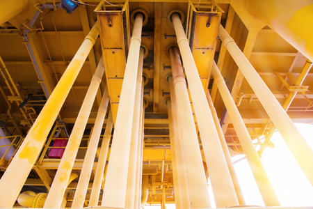 Offshore construction platform for production oil and gas, Oil and gas industry and hard...