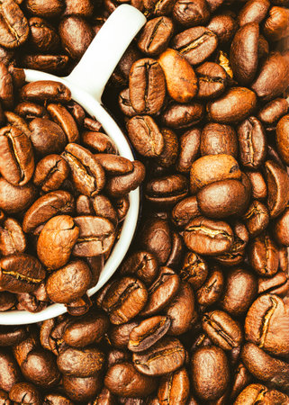 Coffee beans background - vintage effect style picutres.の写真素材