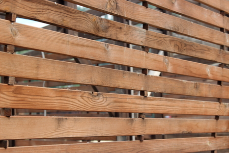 old wooden fence made of light boards. backgroundの写真素材