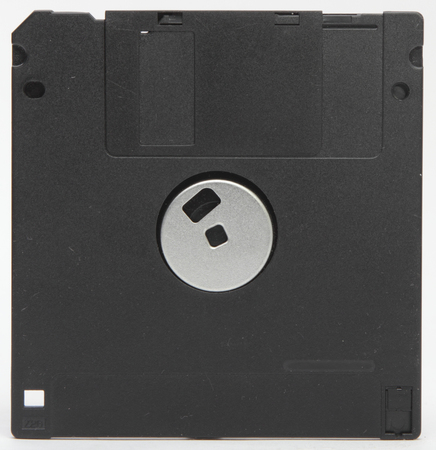 isolated computer floppy disk on white background