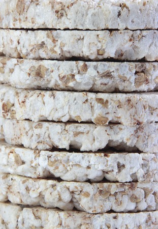 crispbread isolated on white background. healthy eating vegetarianismの写真素材