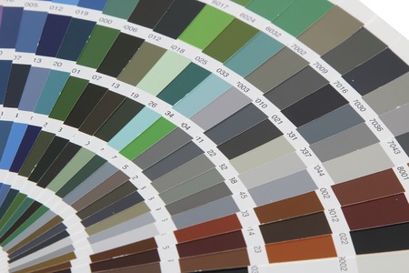 collection of ral colours on white background