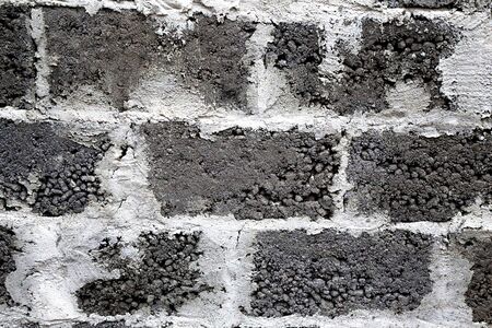 gray wall of expanded clay block