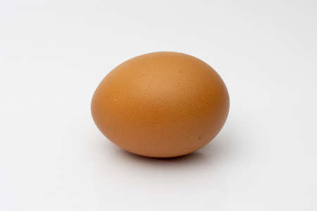 Chicken egg isolated on white background close view