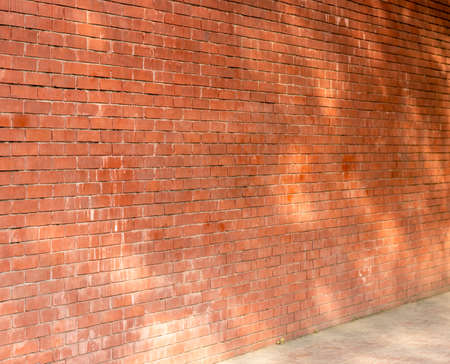 Drusty perspective brick pattern, brick wall closeup look