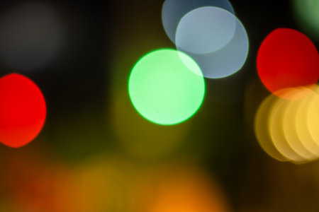 Abstract bokeh background with multicolor diffused light