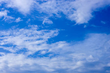 Dramatic blue sky with white cloudsの写真素材