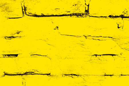 Abstract brick layout yellow texture backgroundの写真素材