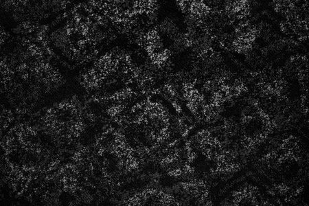 Black fabric background with white abstract pattern and texture