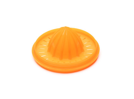 Close up lid of lemon or orange squeezer isolated on white background