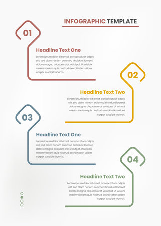 Minimal infographic template design for text presentationのイラスト素材