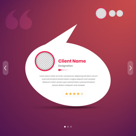Modern abstract designed feedback and social media review template layout with image placeholderのイラスト素材