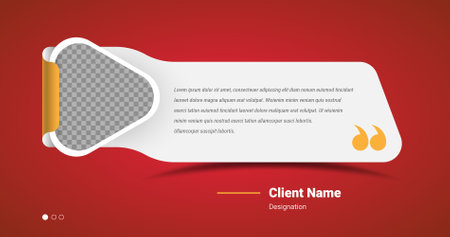 Customer feedback and quote presentation template with image placeholderのイラスト素材