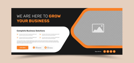 Social media and web ads cover design for professional business agencyのイラスト素材