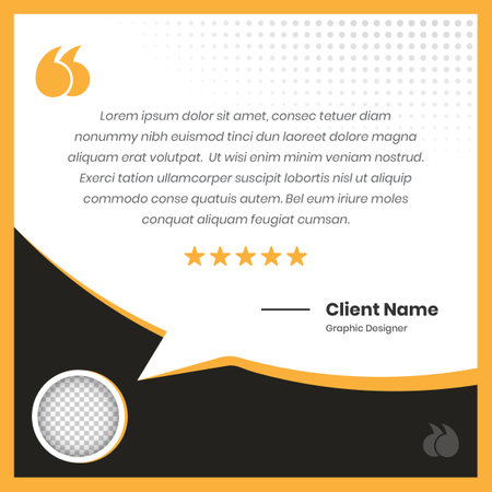 Simple professional quote presentation and client testimonial social media post templateのイラスト素材