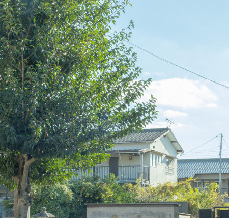 Old house on the street in the city of Hanoi, Vietnamの写真素材