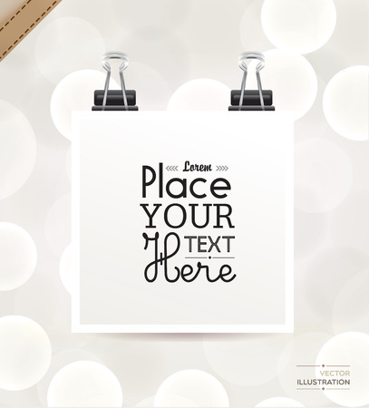 Isolated vector photo frame or paper sheet on  beautiful shiny lights. EPS 10のイラスト素材