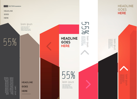 Modern infographic elements on light background. Vector illustration. Eps 10.のイラスト素材