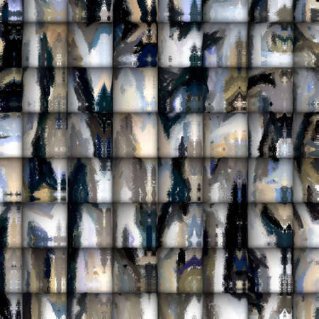 Abstract Art - Tiles of Playfulness  Synergy of Light Colors, Impressionism and Tilesの写真素材