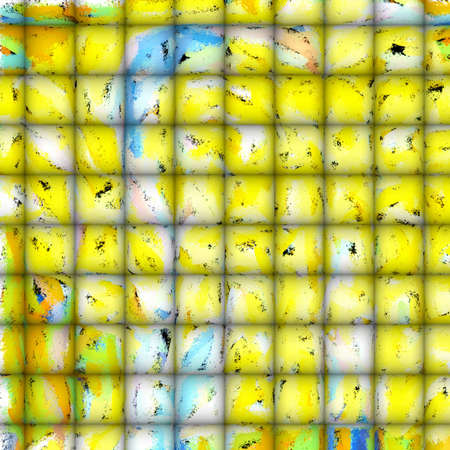 Abstract Art - Tiles of Playfulness Synergy of Light Colors, Impressionism and Tilesの写真素材