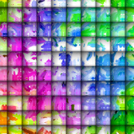 Abstract Art - Tiles of Playfulness  Synergy of Light Colors, Impressionism and Tilesの写真素材