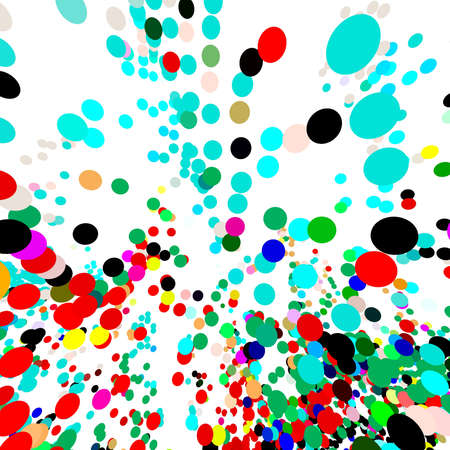 Colorful round shapes on white background. flying balloons, 3d balls. For scientific concept,...