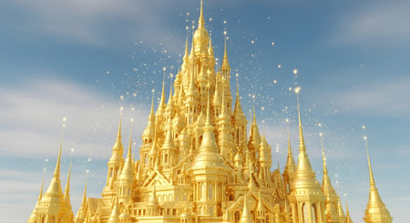 3D Illustration of the Temple of the Emerald Buddha in Thailandの素材