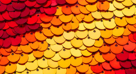 Gradient red orange yellow sequins sparkle shimmer fashion designの素材