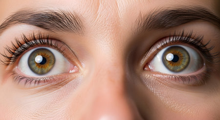 Woman eyes close up, detailed human eye, natural beauty vision sightの素材