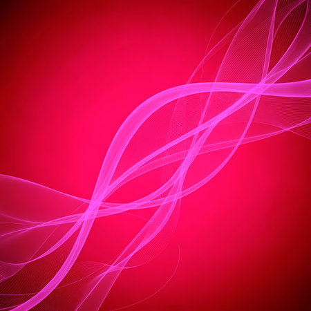 Pink color flowing lines create abstract on dark gradient background. Design art with smooth curves and vibrant hue. Modern illustration element.の素材