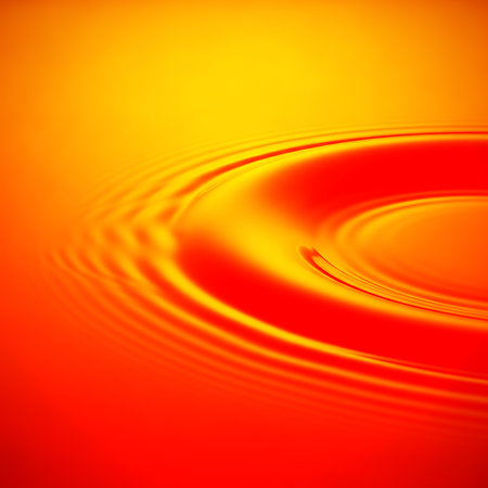 Water ripple effect in smooth orange background, perfect for graphic design. It can be used to add motion and visual interest to designs. Ideal for branding, marketing, and attractive visual content.の素材