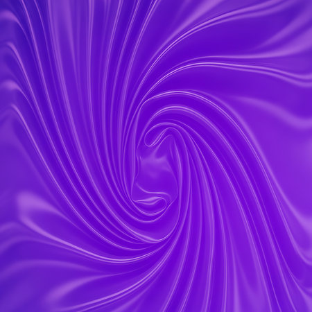 Abstract swirly purple texture flowing in vortex pattern with hypnotizing effect. Motion of smooth curved lines creating dynamic abstract background. Shiny surface.の素材
