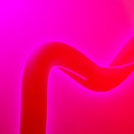 This is abstract pink curve background with glowing lights and modern art design wallpaper concept with digital style and neon creative effect illustrationの素材