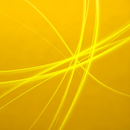 Abstract light lines background with smooth gradient and glow effect for modern presentation and digital artwork concept in yellow color with vibrant style and golden toneの素材