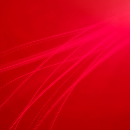 Abstract background with glowing red lines conveying dynamic movement. Vibrant backdrop radiates glow, creating artistic style on deep red surface simple yet striking design.の素材