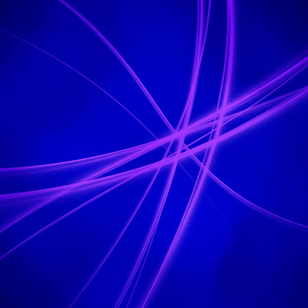 Dynamic abstract featuring intersecting cyan lines across dark blue background enhances modern digital projects or visual presentations adding depth color and movement to any conceptの素材