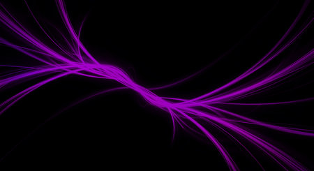 Experience abstract purple glowing lines against black backdrop, radiating elegance with wavy neon shape. Energy flows, creating dynamic, dark wallpaper.の素材