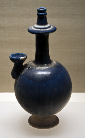 Blue glazed potteryのeditorial素材