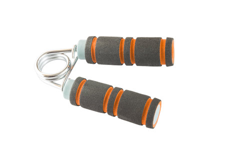 Wrist and Forearm Muscle Exercise Equipment Isolated on Whiteの写真素材