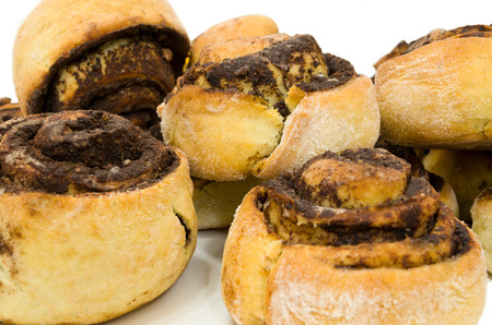 Traditional Hungarian Sweet Pastry Cocoa Snailsの写真素材