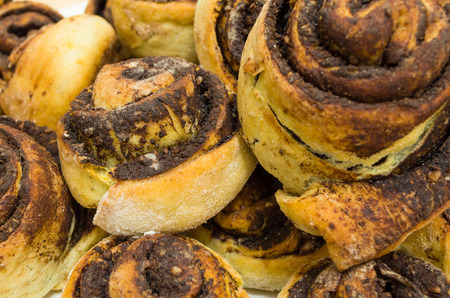 Traditional Hungarian Sweet Pastry Cocoa Snailsの写真素材