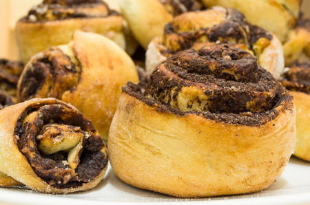 Traditional Hungarian Sweet Pastry Cocoa Snailsの写真素材